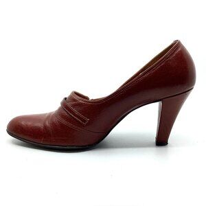 Women's Brown Vintage Leather Heels